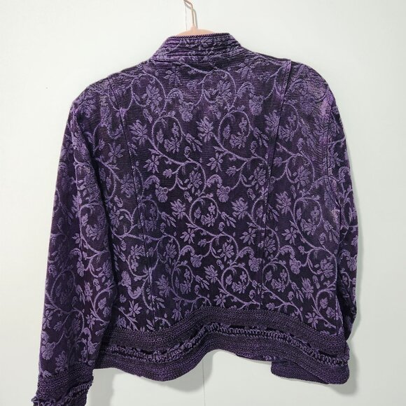 Coldwater Creek Purple Floral Jacket - Picture 3 of 6